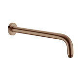 Nero Round Wall Shower Arm - Brushed Bronze